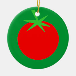 Cute Tomato Gardener Ornament met kerstbomen