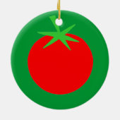 Cute Tomato Gardener Ornament met kerstbomen (Achterkant)