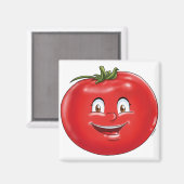 Cute Tomato grappige cartoon groente Magneet (Voorkant / Achterkant)