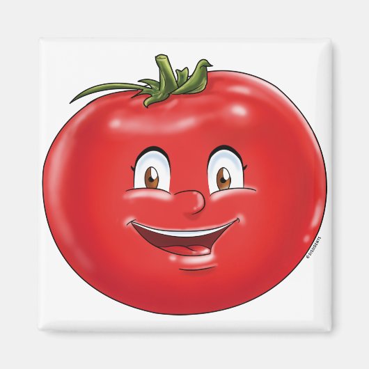 Cute Tomato grappige cartoon groente Magneet (Voorkant)