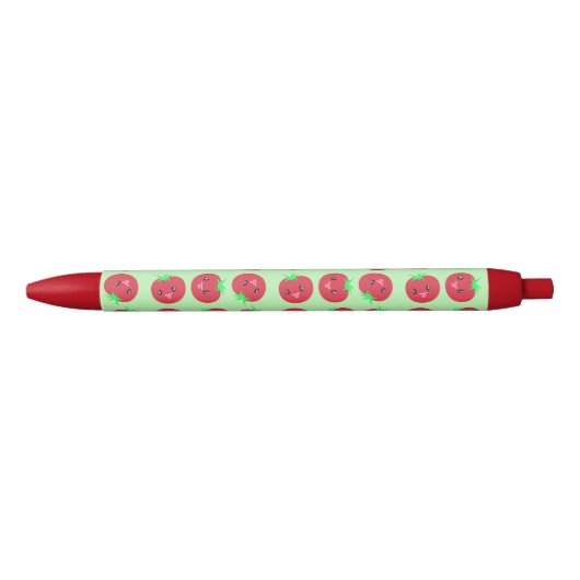 Cute Tomato kawaii vegan Zwarte Inkt Pen (Voorkant)