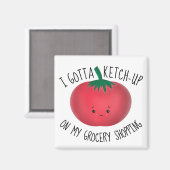 Cute Tomato Ketchup Grocery Shopping Magneet (Voorkant / Achterkant)