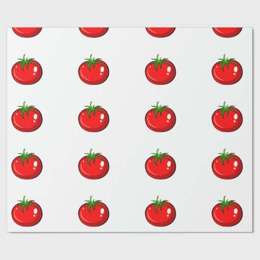 Cute tomato patroon cadeaupapier (Vlak)