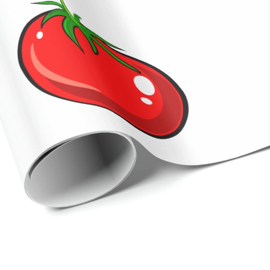 Cute tomato patroon cadeaupapier (Rol Hoek)