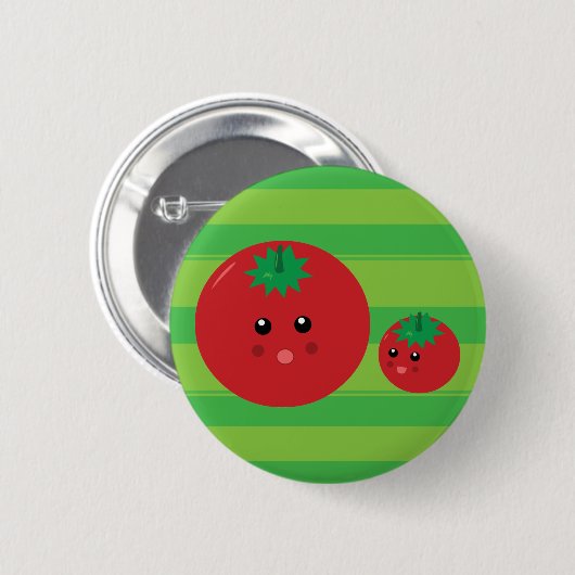 Cute Tomato Ronde Button 5,7 Cm (Voorkant /achterkant)