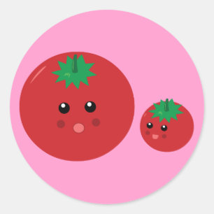 Cute Tomato Ronde Sticker