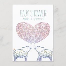 Cute Tons of LOVE Elephant Baby shower Neutraal Kaart
