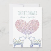 Cute Tons of LOVE Elephant COUPLES SHOWER Kaart (Voorkant)