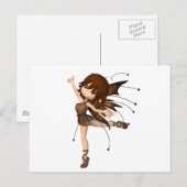 Cute Toon Autumn Fairy Briefkaart (Voorkant / Achterkant)