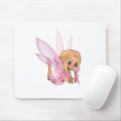 Cute Toon Ballerina Fairy in Pink - lounging Muismat (Met muis)
