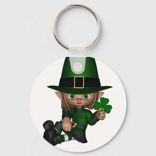 Cute Toon Irish Leprechaun - 1 Sleutelhanger (Voorkant)