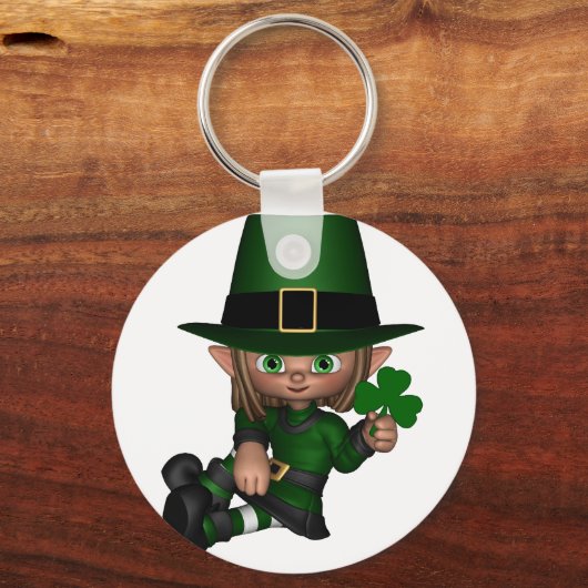 Cute Toon Irish Leprechaun - 1 Sleutelhanger (Voorkant)