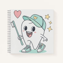 Cute Tooth Cartoon – Tandartsennotitieboek voor ki