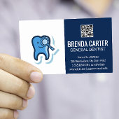 Cute Tooth Dentist Icon | QR-scancode Visitekaartje
