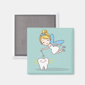 Cute Tooth Fairy Background Magneet (Voorkant / Achterkant)