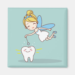 Cute Tooth Fairy Background Magneet