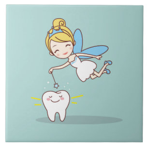 Cute Tooth Fairy Background Tegeltje