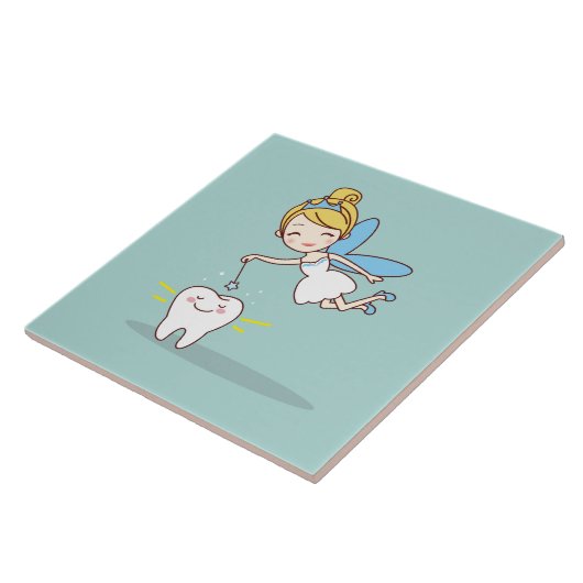 Cute Tooth Fairy Background Tegeltje (Zijkant)