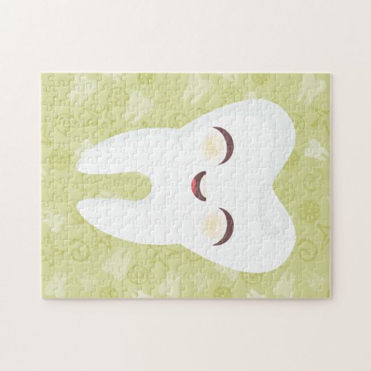 Cute Tooth - Green  Puzzle Legpuzzel (Horizontaal)
