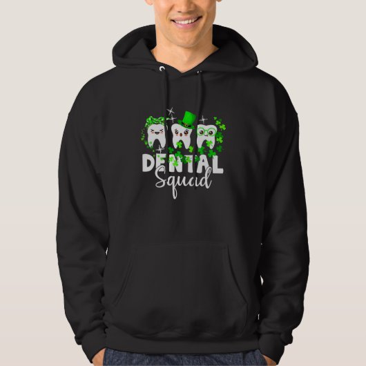 Cute Tooth Leprechaun Hat Dental Squad St Patrick  Hoodie (Voorkant)