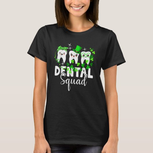 Cute Tooth Leprechaun Hat Dental Squad St Patrick' T-shirt (Voorkant)