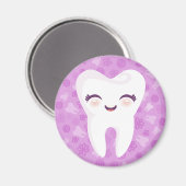 Cute Tooth - Paarse Magnet (Voorkant / Achterkant)