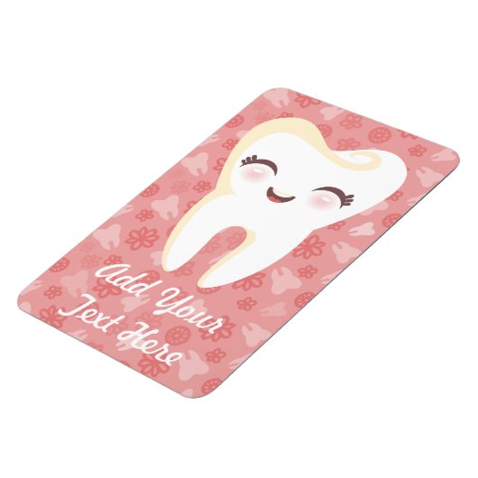Cute Tooth - Roze aangepaste magneet (Linkerzijde)