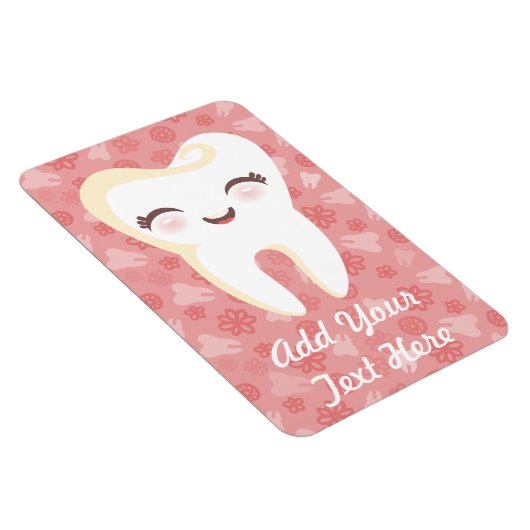 Cute Tooth - Roze aangepaste magneet (Rechterzijde)
