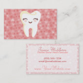 Cute Tooth - Roze, speciaal voor Visitekaartjes be (Voorkant / Achterkant)