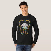 Cute Tooth Shape Cute Bunny Dentist Easter Eggs Ha T-shirt (Voorkant volledig)