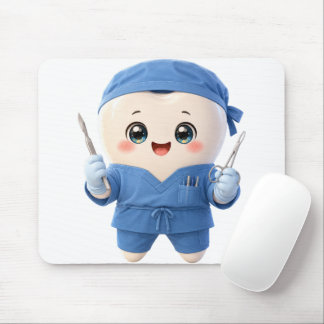 Cute Tooth Surgeon Mouse Pad – Funny Dentist Gift Muismat