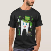 Cute Tooth With Hat Dental Assistant  St Patricks  T-shirt (Voorkant)