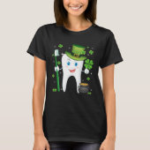 Cute Tooth With Hat Dental Assistant  St Patricks  T-shirt (Voorkant)