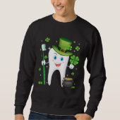 Cute Tooth With Hat Dental Assistant  St Patricks  Trui (Voorkant)