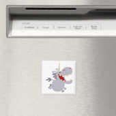 Cute Toothy Cartoon Unicorn Magnet (Insitu (Vaatwasser))