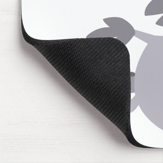 Cute Toothy Cartoon Unicorn Mousepad Muismat (Hoek)