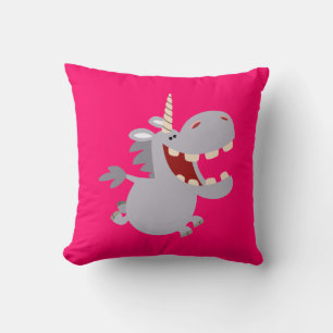 Cute Toothy Cartoon Unicorn Pillow Kussen