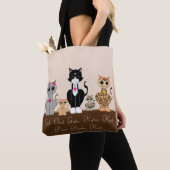 Cute Top Affectionary Cats Tote Bag (Dichtbij)