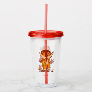 Cute Torosaurus Acryl Drinkbeker