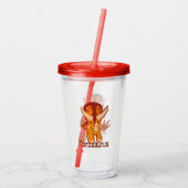 Cute Torosaurus Acryl Drinkbeker (Achterkant)