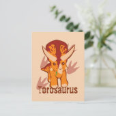 Cute Torosaurus Briefkaart (Staand voorkant)