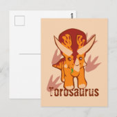 Cute Torosaurus Briefkaart (Voorkant / Achterkant)