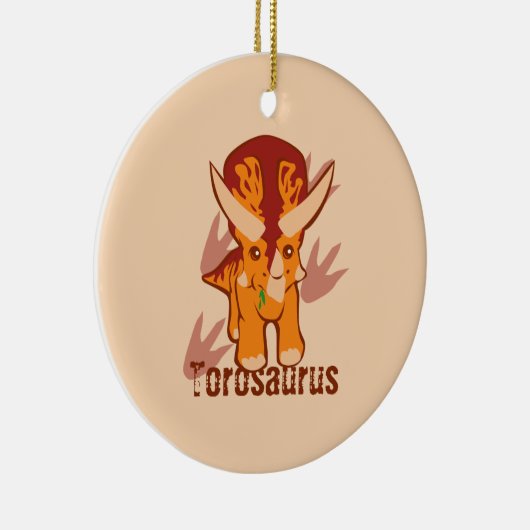 Cute Torosaurus Keramisch Ornament (Rechts)