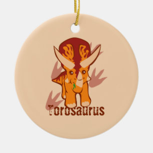 Cute Torosaurus Keramisch Ornament