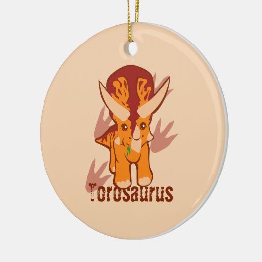 Cute Torosaurus Keramisch Ornament (Links)