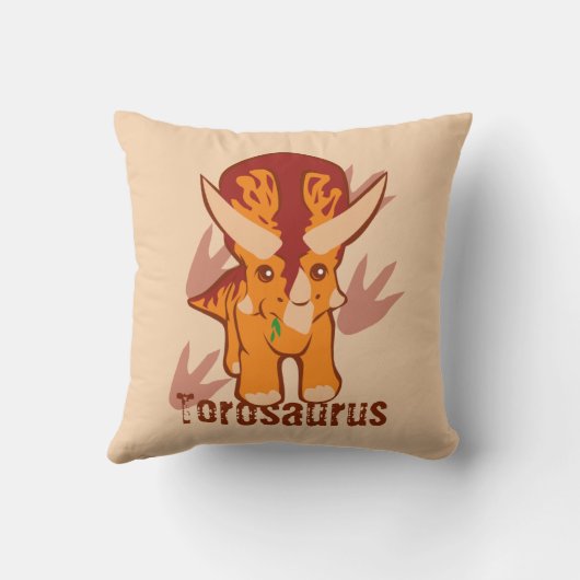 Cute Torosaurus Kussen (Achterkant)