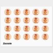 Cute Torosaurus Ronde Sticker (Vel)