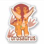 Cute Torosaurus Sticker (Voorkant)