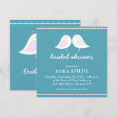 Cute Tortelduifjes Blauwgroen Vrijgezellenfeest Ui Kaart (Voorkant / Achterkant)