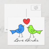 Cute Tortelduifjes Briefkaart (Voorkant / Achterkant)